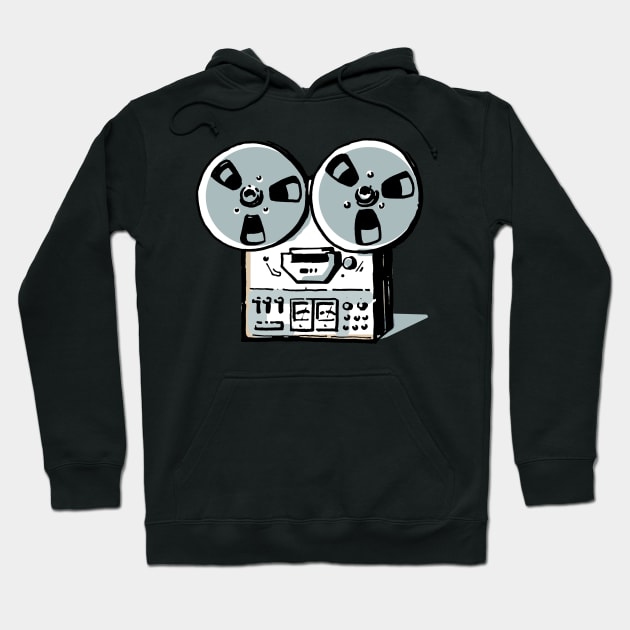 Reel to Reel tape Hoodie by SerifsWhiskey